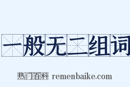 一般无二组词是什么意思的图片